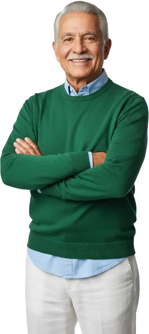 Pensionada sonriendo